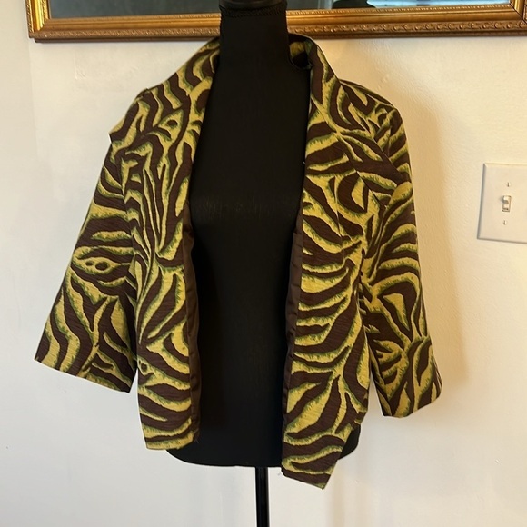 SilkLand Silk One Button Front Blazer with Pockets, Sz. S. - Picture 5 of 8